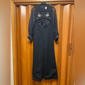 Vintage Missy House Black Gown